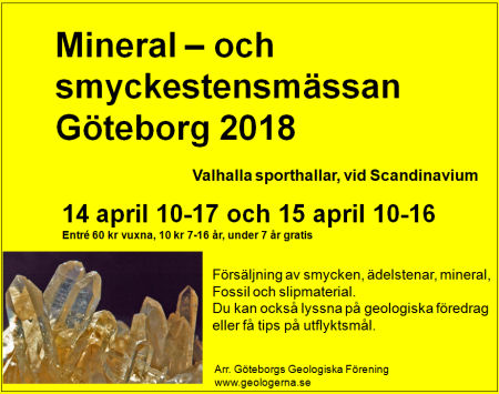 Nu är det vår! Göteborgs Mineral och smyckestensmässa.