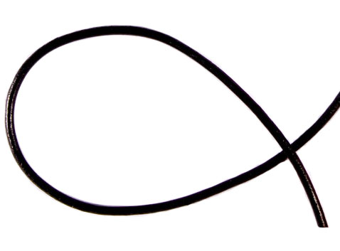 Lädertråd 1,5 mm, svart
