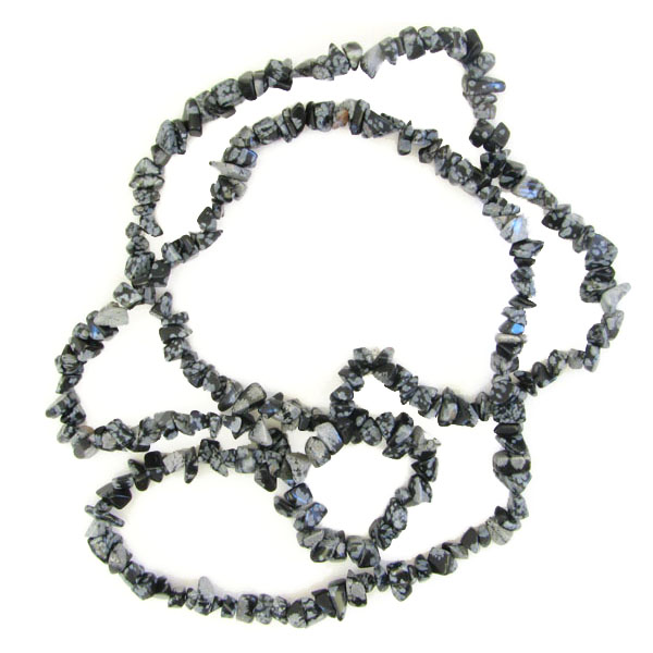 Snöflinge Obsidian -halsband 90 cm